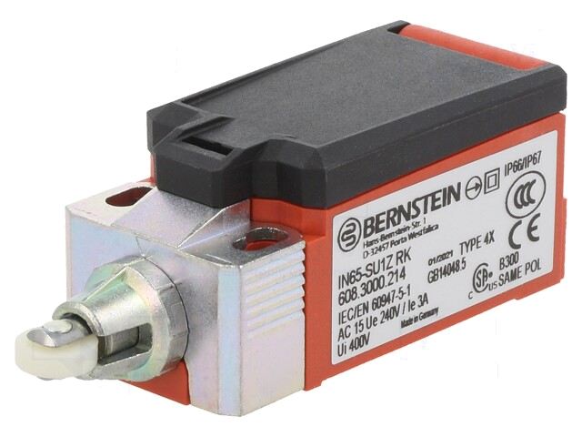 Eindschakelaar; NO + NC; 5A; max.240VAC; max.24VDC; M20; IP66 Eindschakelaar; NO + NC; 5A; max.240VAC; max.24VDC; M20; IP66